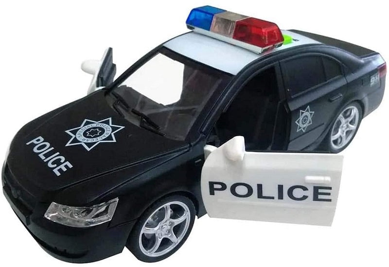 Carrinho de Polícia Viatura Com Luz de led E Abertura De Portas