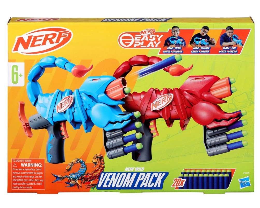 Nerf Wild Venom Pack com 2 Lançadores - Hasbro