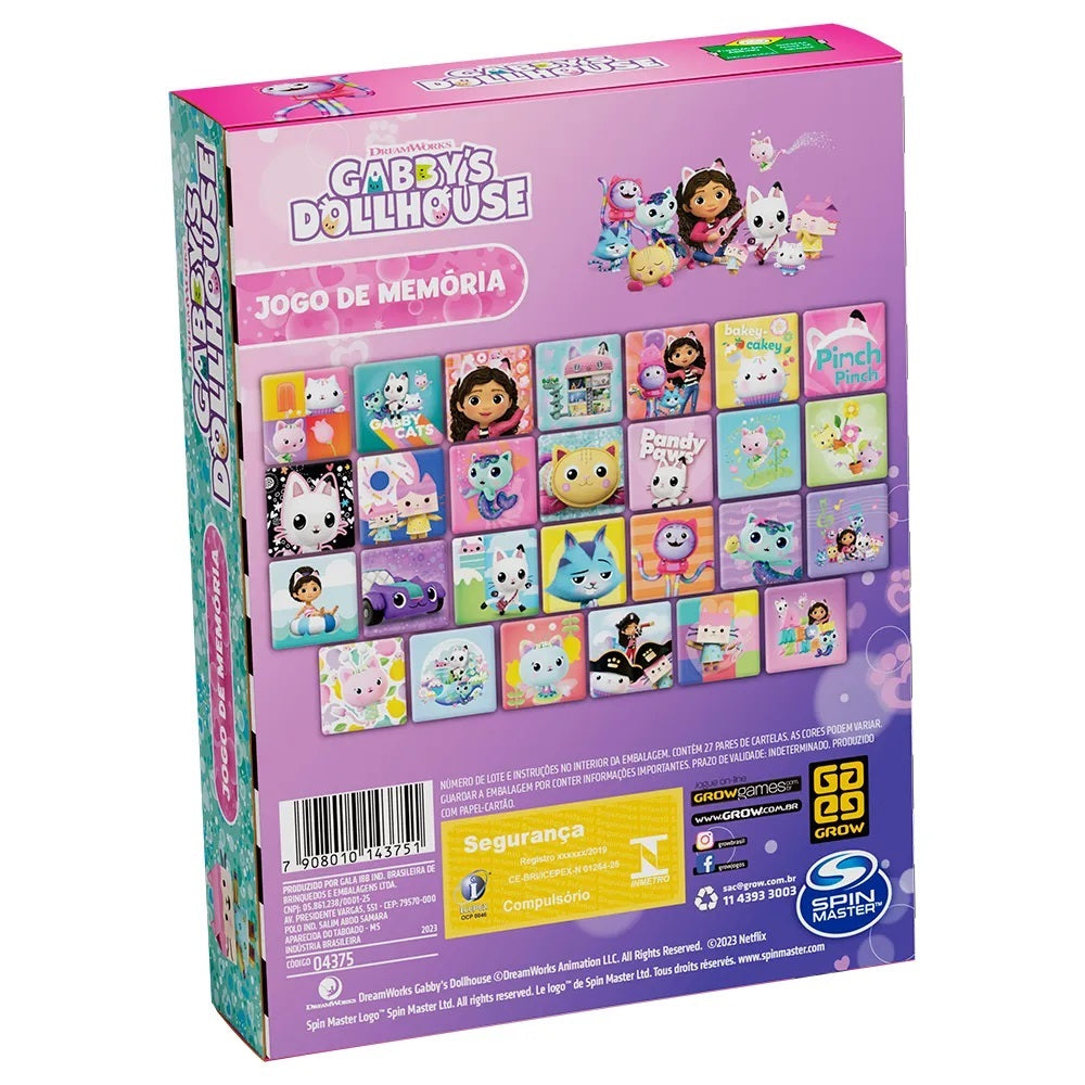 Jogo de Memória Gabby's Doll House - Grow