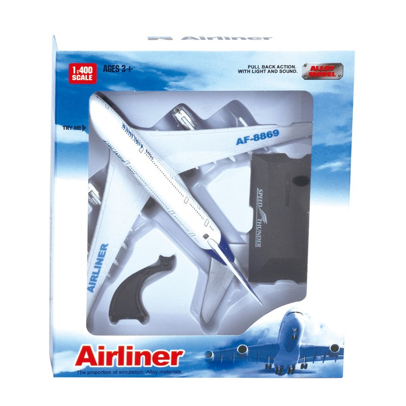 Avião de Brinquedo Airliner com luz e som - SHINY TOYS