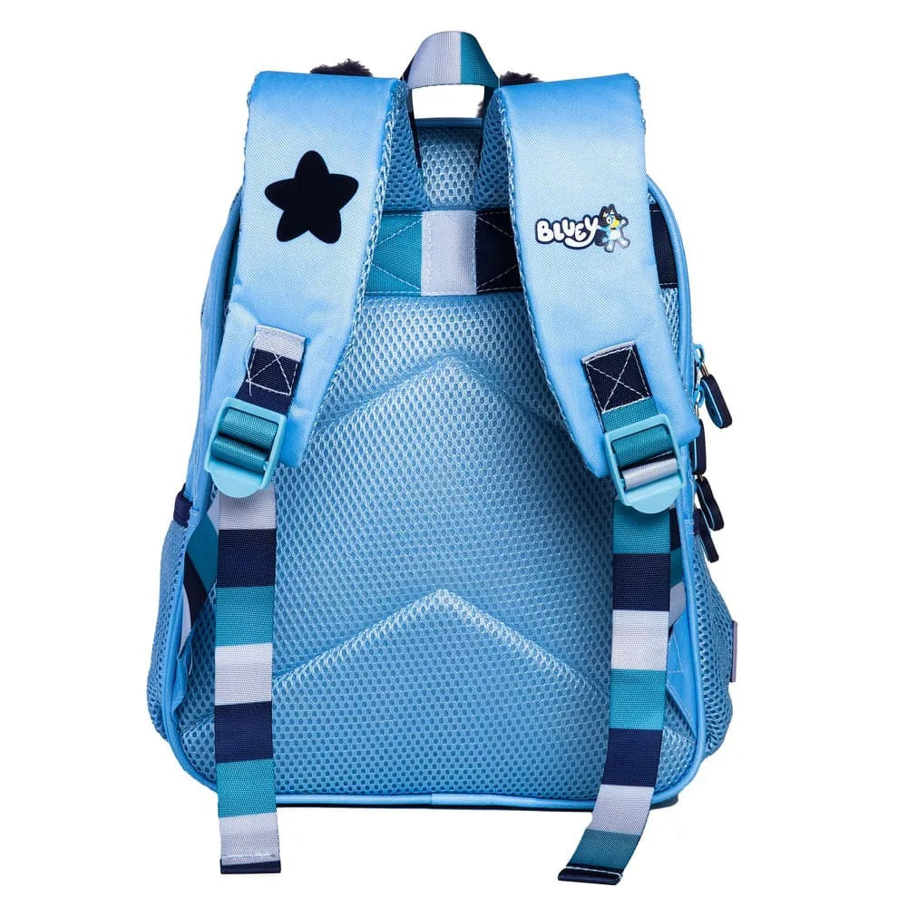Mochila Infantil Bluey 3D de Costas Xeryus Original (Orelhas e Patas Pelúcia) - Creche/Passeio