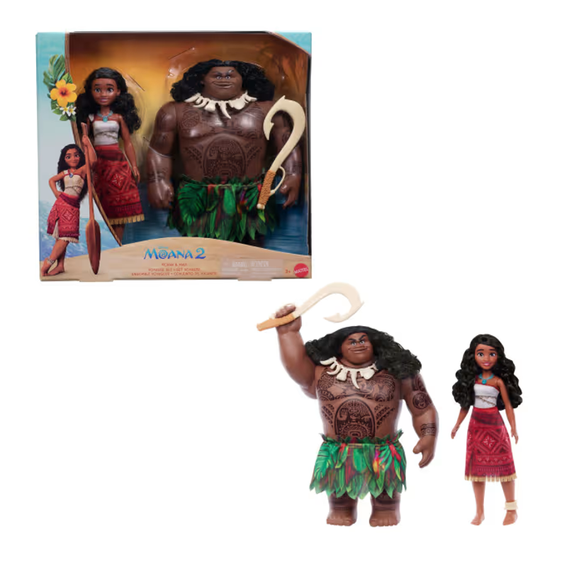Moana 2 Boneco Moana e Maui Articulado - Mattel