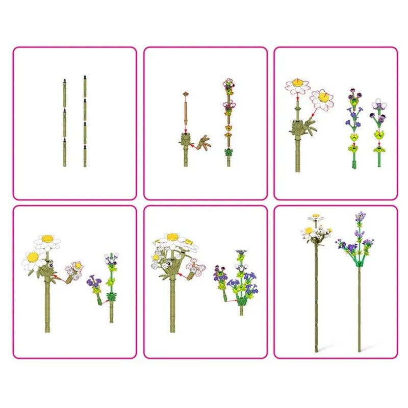 Blocos de Montar Max Premium Flowers