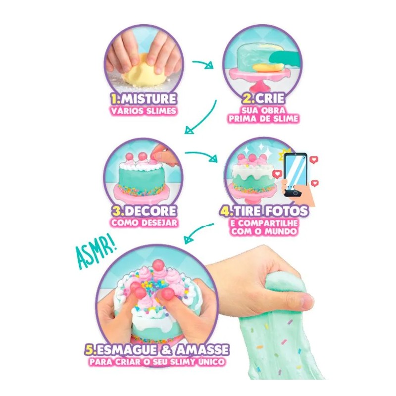 Mini Kit Slime de Bolo Slimy Sugary Crush - Candide