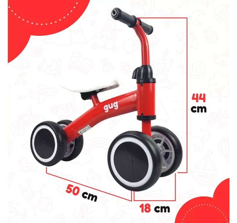 Bicicleta Para Bebês Sem Pedal Treinar Equilíbrio 4 Rodas