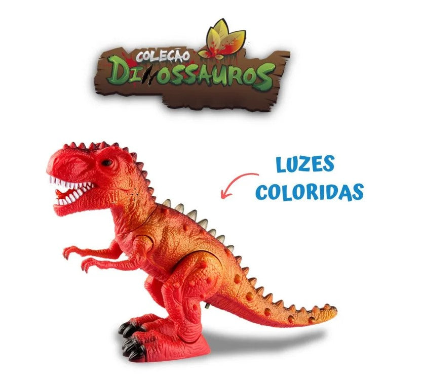 Dinossauro Tiranossauro Rex com Som e Luz 26 cm - Zoop Toys