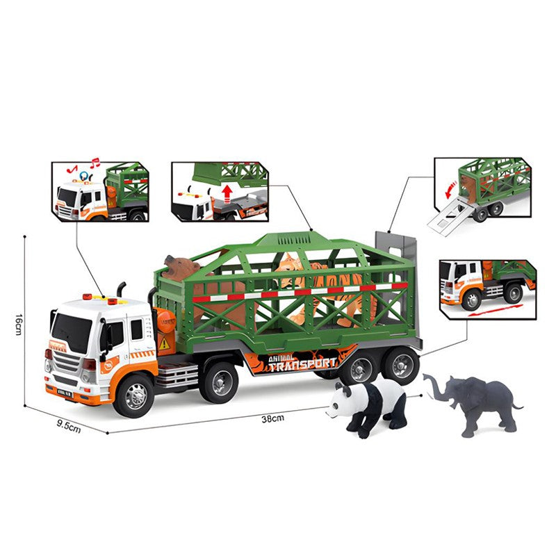 Caminhão de Brinquedo Transporte de Animais 1:16 - Brink Center