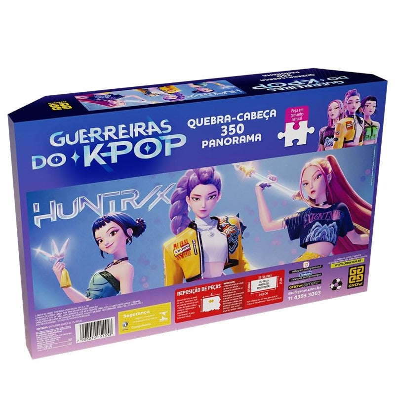 Quebra Cabeça 350 Peças Panorama Guerreiras Do K-pop - Grow
