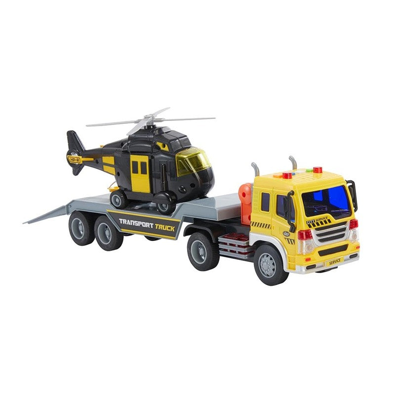 Caminhão de Transporte Sortido Transportation Fricção Luz e Som  1:16 - Brink Center