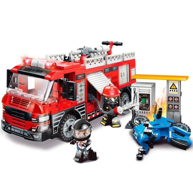 Mini City Bombeiros Resgate Posto de Combustível - KEEPPLAY