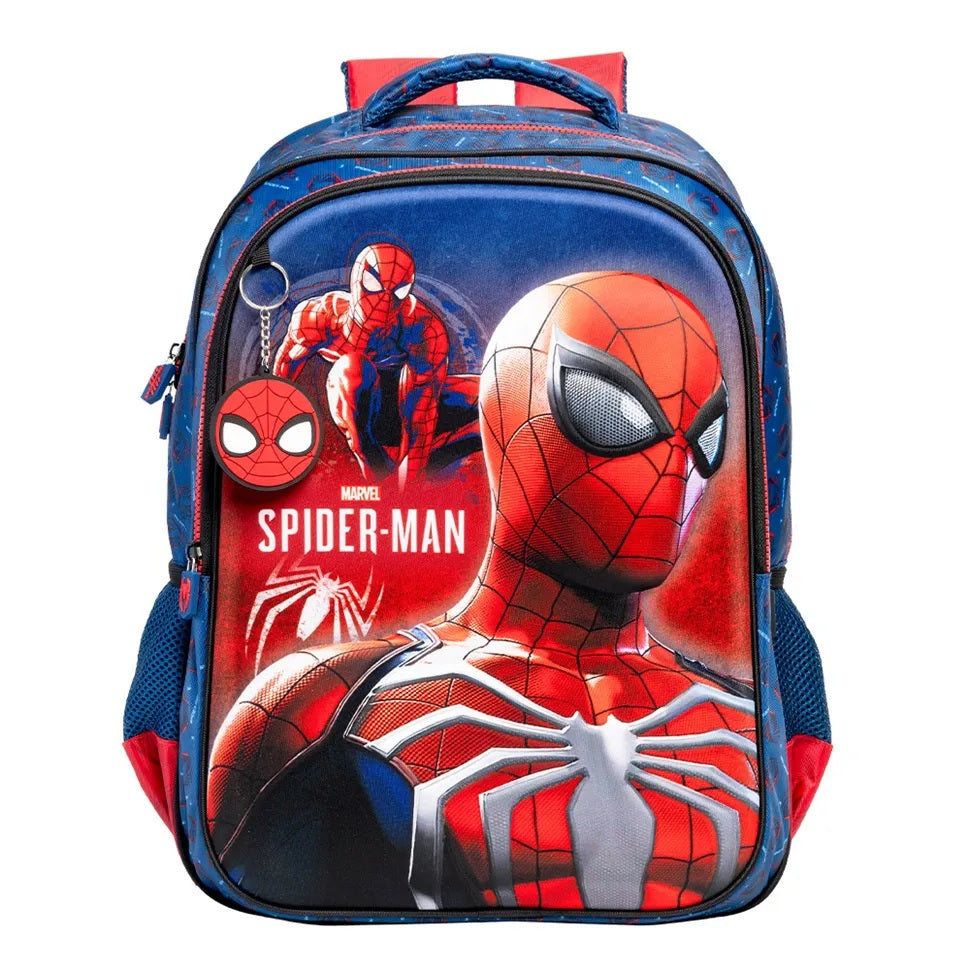 Mochila Escolar Homem-aranha Marvel 17 com Chaveiro – Para os pequenos heróis enfrentarem o dia com atitude!