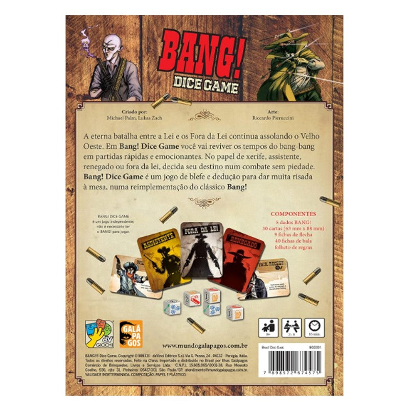 Jogo Bang! Dice Game - GALAPAGOS