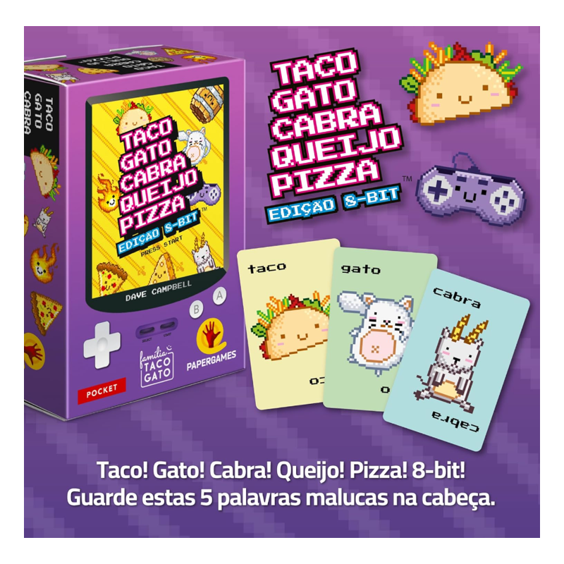 Taco Gato Cabra Queijo Pizza Edição 8-Bit - Papergames