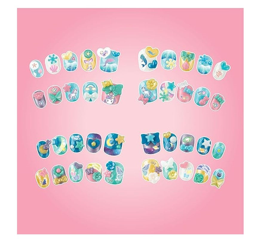 Kit Aquabeads Refil Nail Studio Stars E Unicorns - Epoch