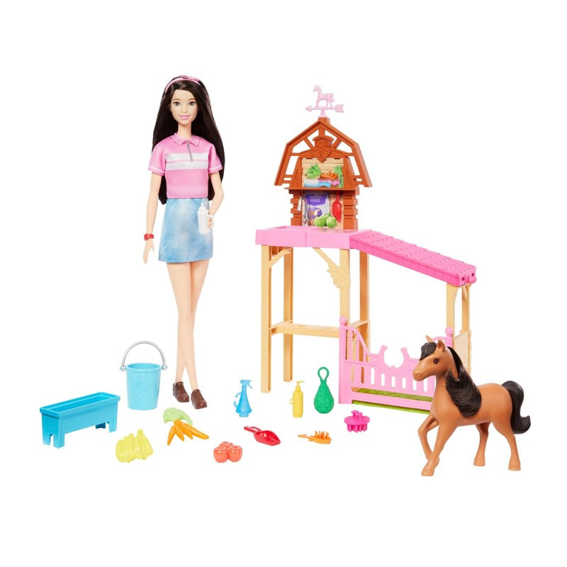 Barbie Renee Mini Playset Cuidando de Poneis - Mattel