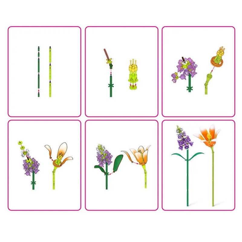 Blocos de Montar Max Premium Flowers