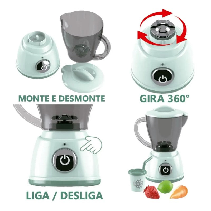 Mini Cozinha Liquidificador com Luz e Som - FÊNIX