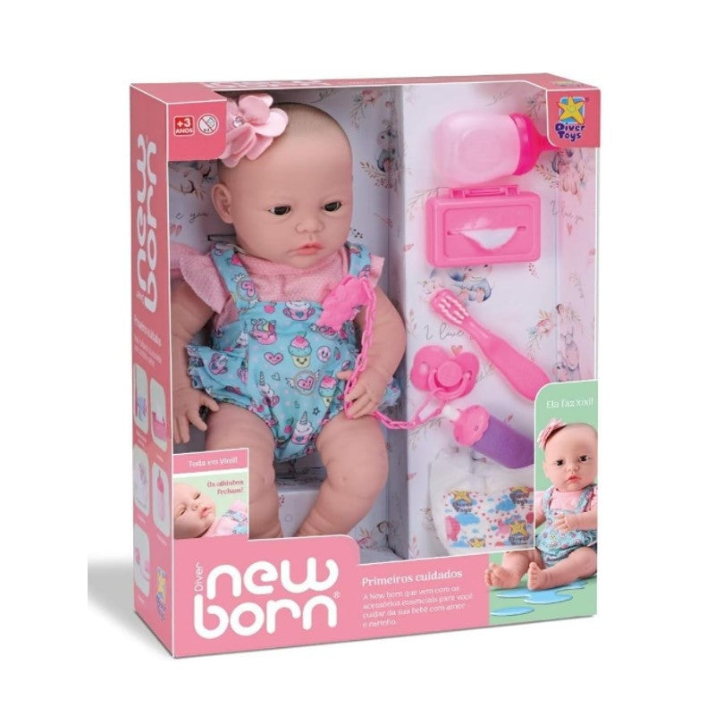 Boneca Diver New Born Primeiros Cuidados - DiverToys