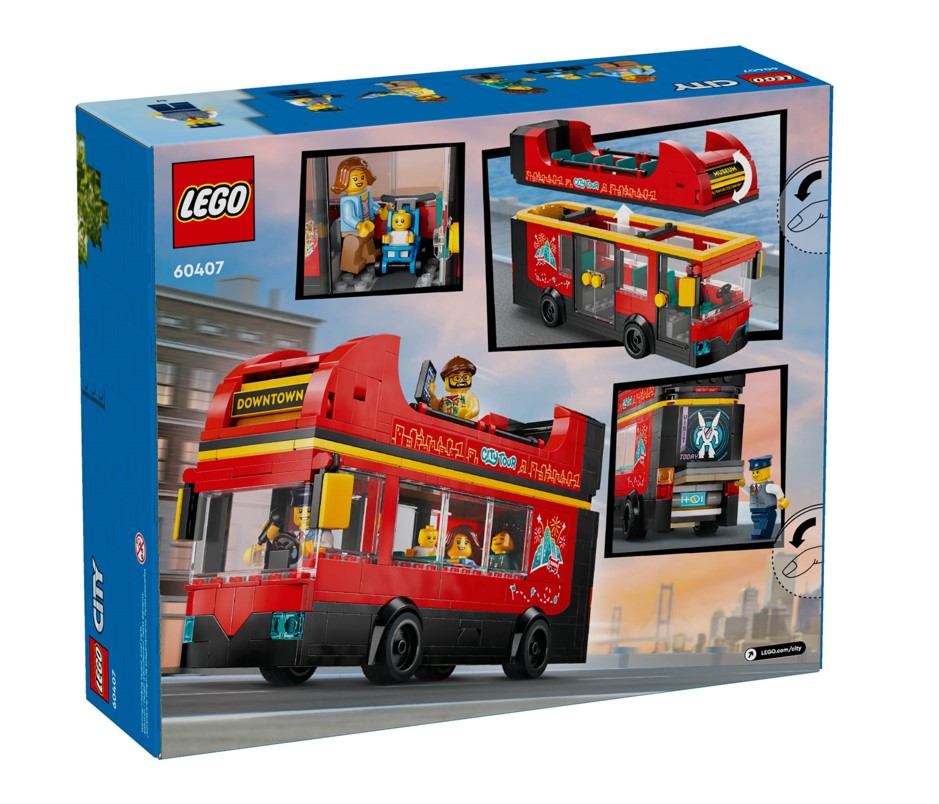 Lego City Ônibus Turístico Vermelho de Dois Andares - 60407