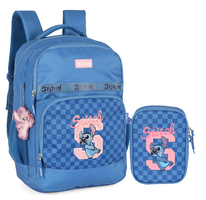 Kit Mochila + Estojo Stitch Azul – Luxcel Oficial Disney