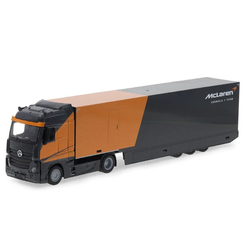 Caminhão Actros Gigaspace com Carrinho McLaren 1:43 Norris - Burago