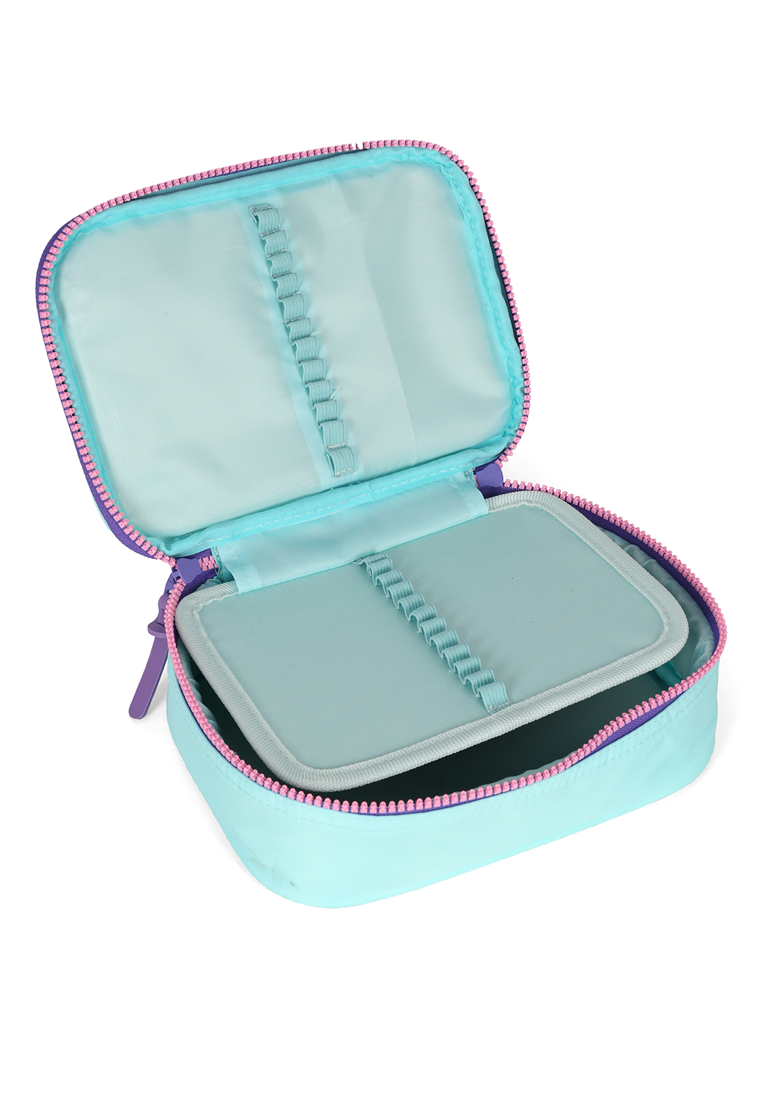 Kit Mochila de Costas G + Estojo Box Stitch Disney | Turquesa Roxo | 2 Peças Ohana | Fofura e Organização