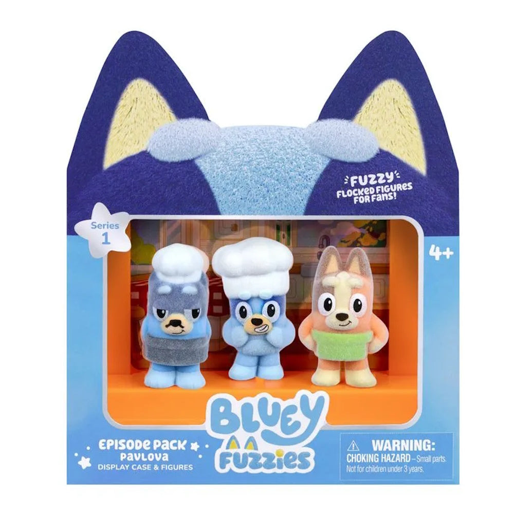 Kit 3 Bonecos Colecionáveis Bluey Fuzzies - Candide