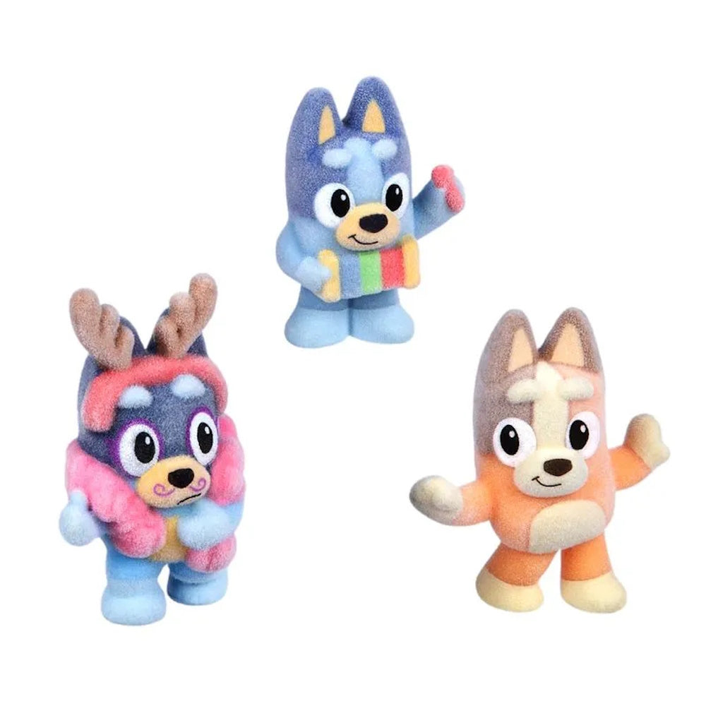 Kit 3 Bonecos Colecionáveis Bluey Fuzzies - Candide