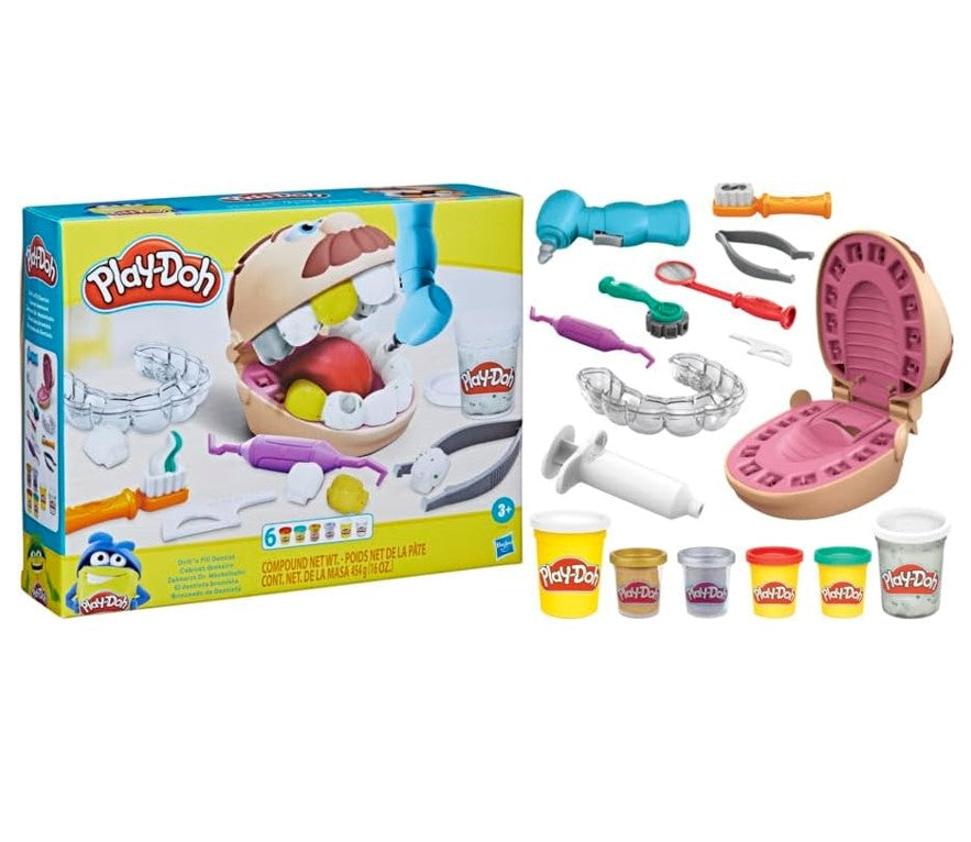 Conjunto Massinha Play-Doh Brincando de Dentista
