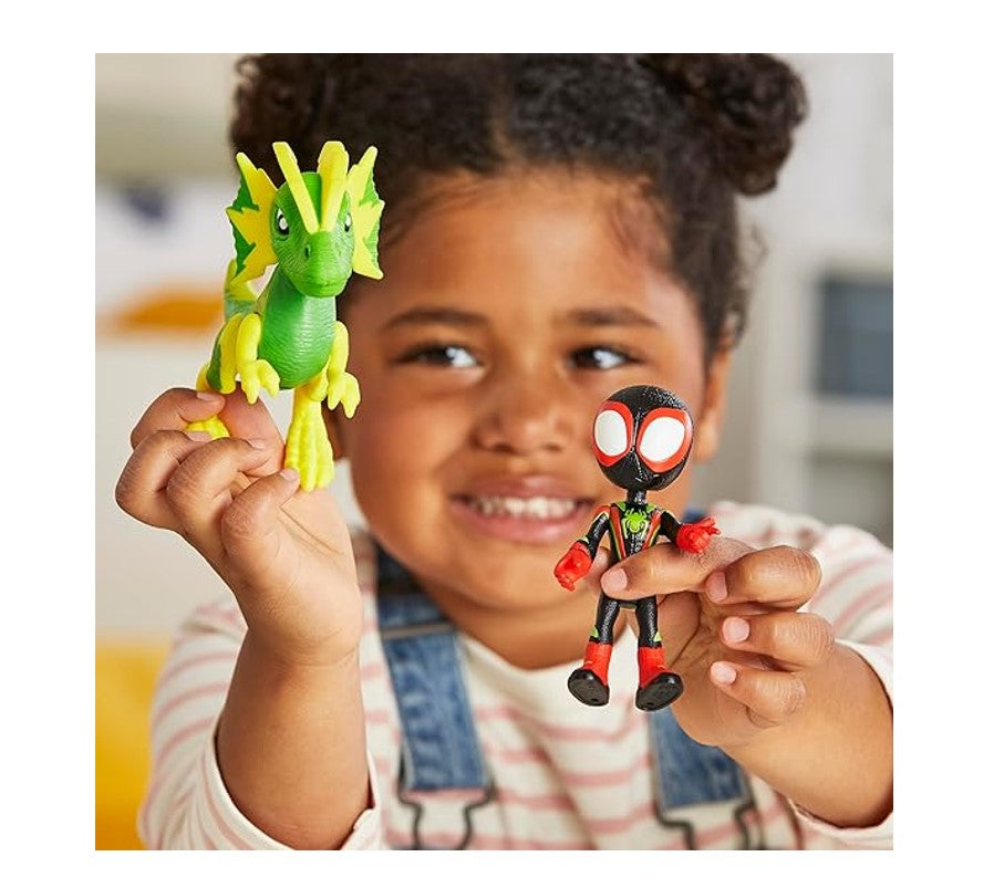 Boneco Spidey Miles Morales E Electrosaurus - Hasbro