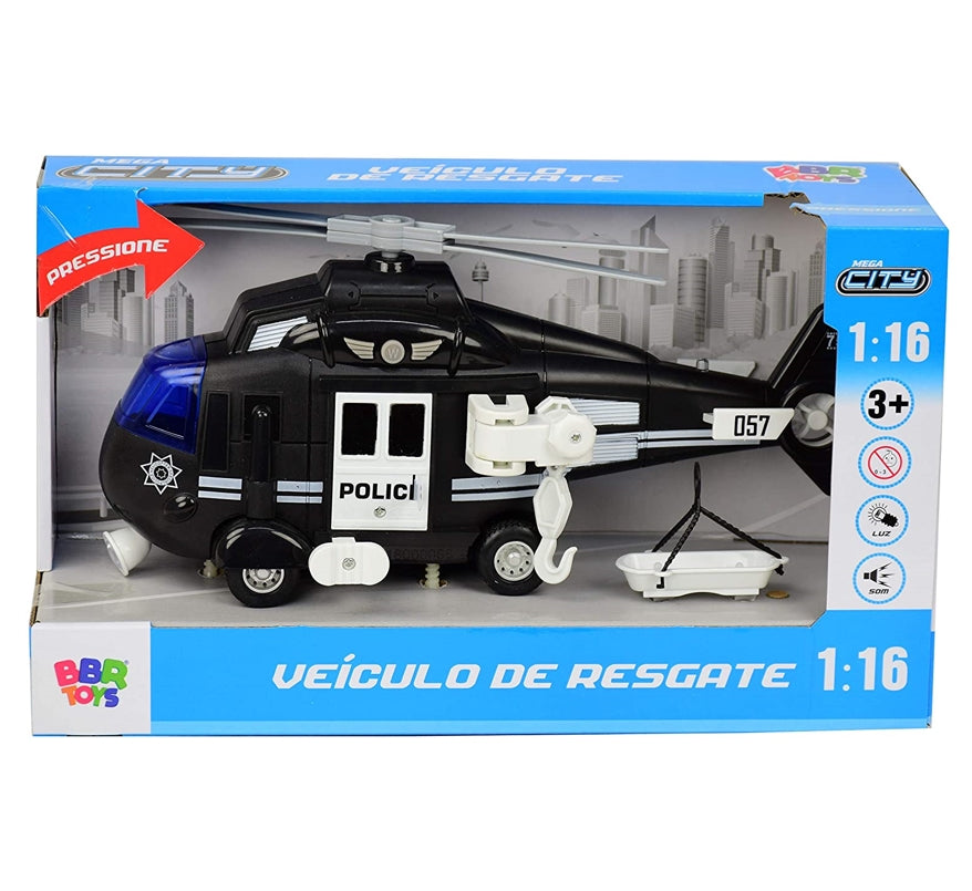 Helicóptero de Resgate Com Luz e Som - BBR 3040