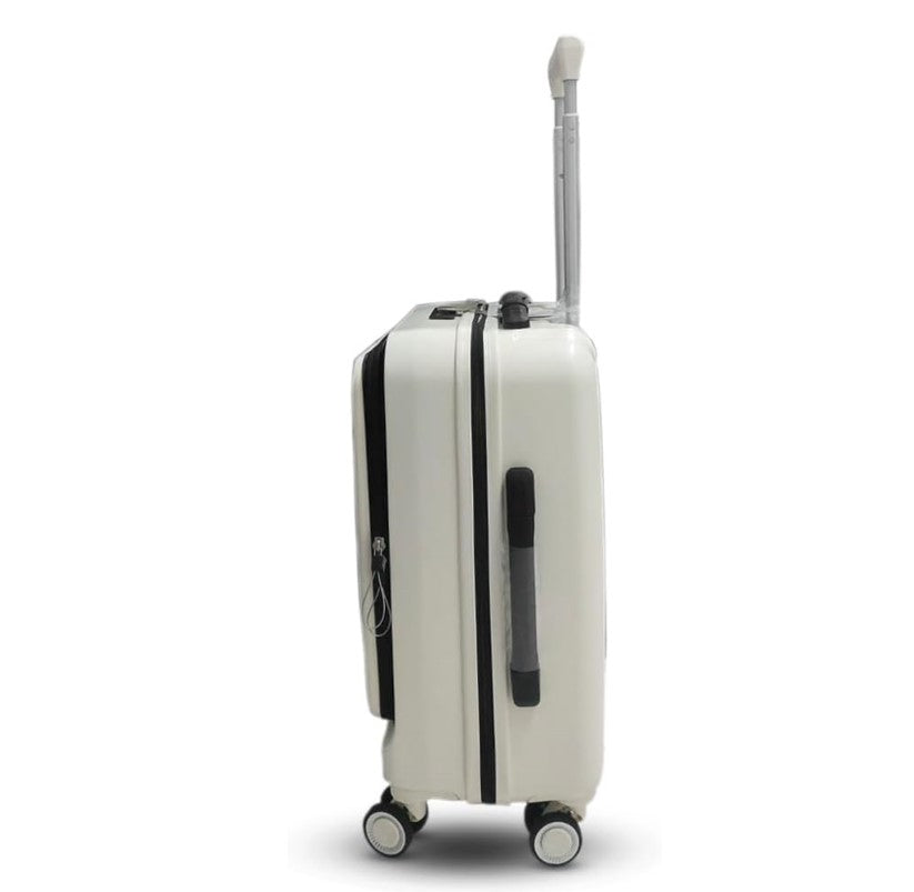 Mala De Viagem Branca Cadeado Embutido Up4you - Luxcel