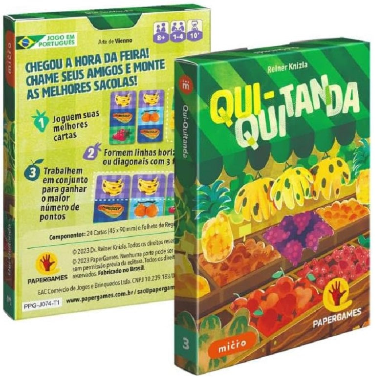 Jogo de Cartas Qui-Quitanda - PaperGames