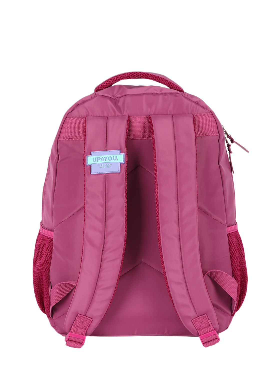 Mochila de Costas G Angel Stitch Disney Luxcel | Pink Roxa Pelúcia 3D | Com Orelhas