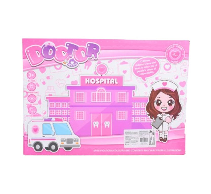 Brinquedo Kit Médico Infantil Pequena Doutora Rosa 10 Peças
