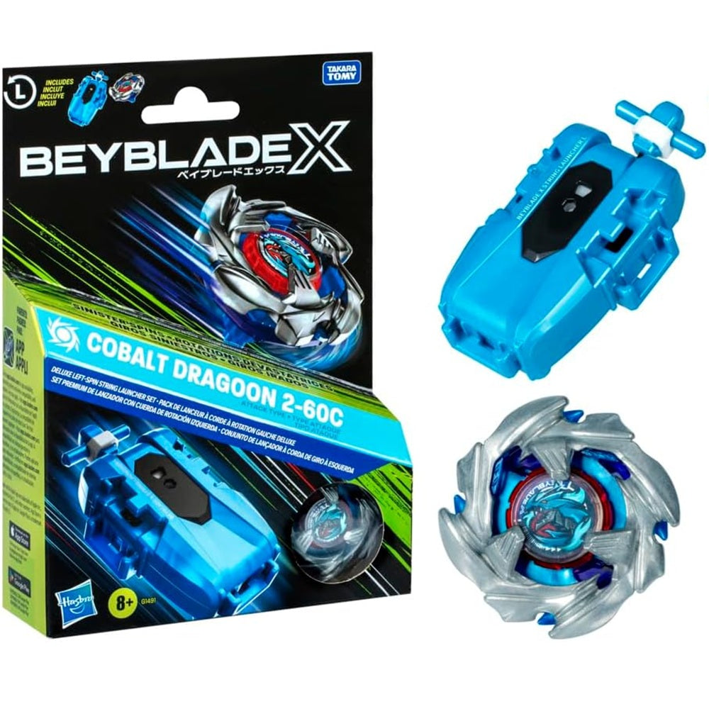 Pião Beyblade BBX Cobalt Draggon com Lançador - Hasbro