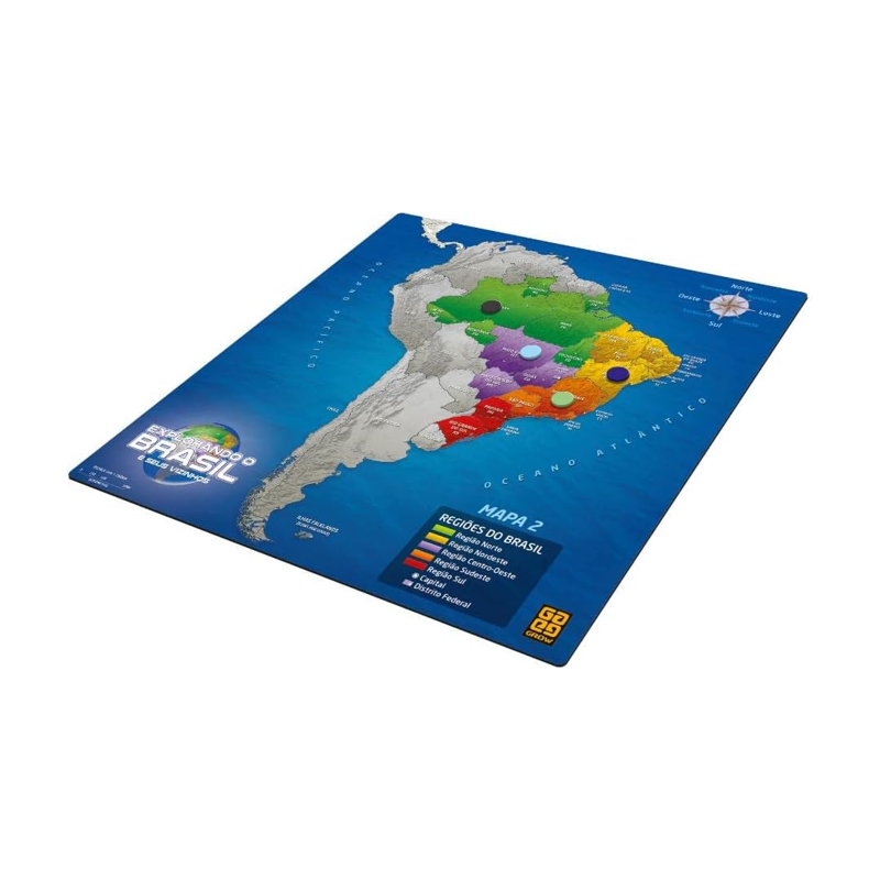 Jogo de Tabuleiro Explorando o Brasil - Grow