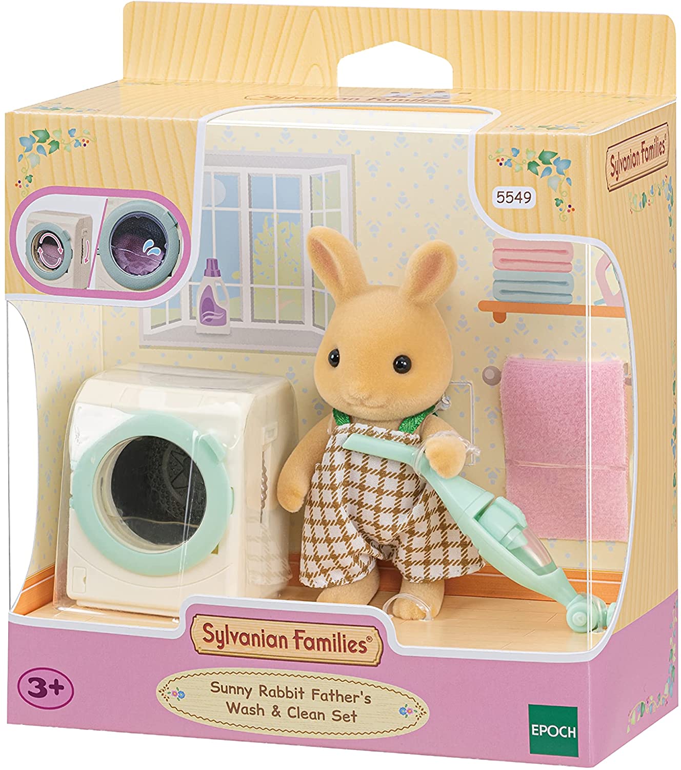 Sylvanian Families Lavagem e Limpeza Papai Coelho Raio de Sol - 5549