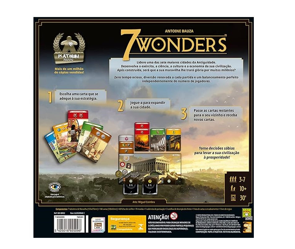 Jogo de Tabuleiro 7 Wonders 2ª Edição - Galápagos Jogos