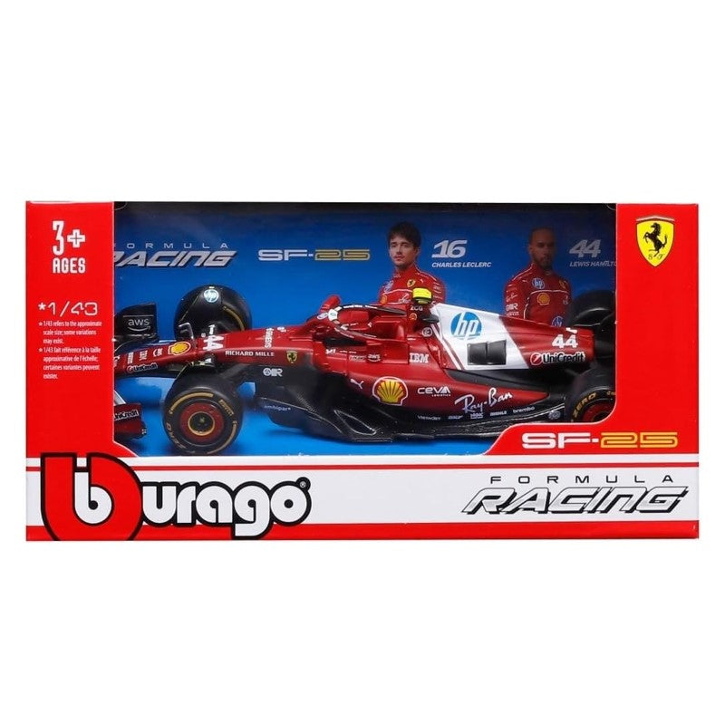 Miniatura Fórmula 1 Ferrari SF-25 1:43 Hamilton 44 - Burago