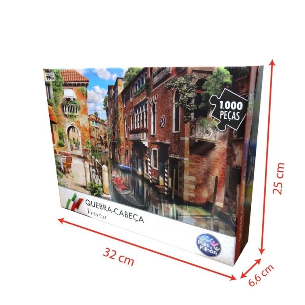 Quebra-Cabeça Veneza 1000 Peças - Pais e Filhos