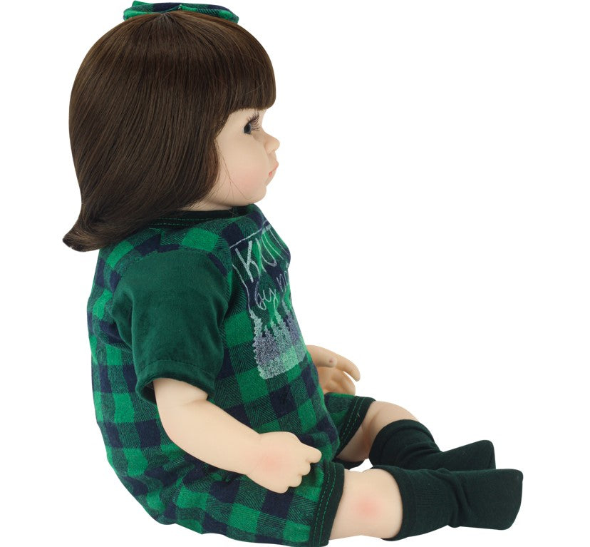 Boneca Bebê Reborn Macacão Quadriculado com Acessórios Baby Star