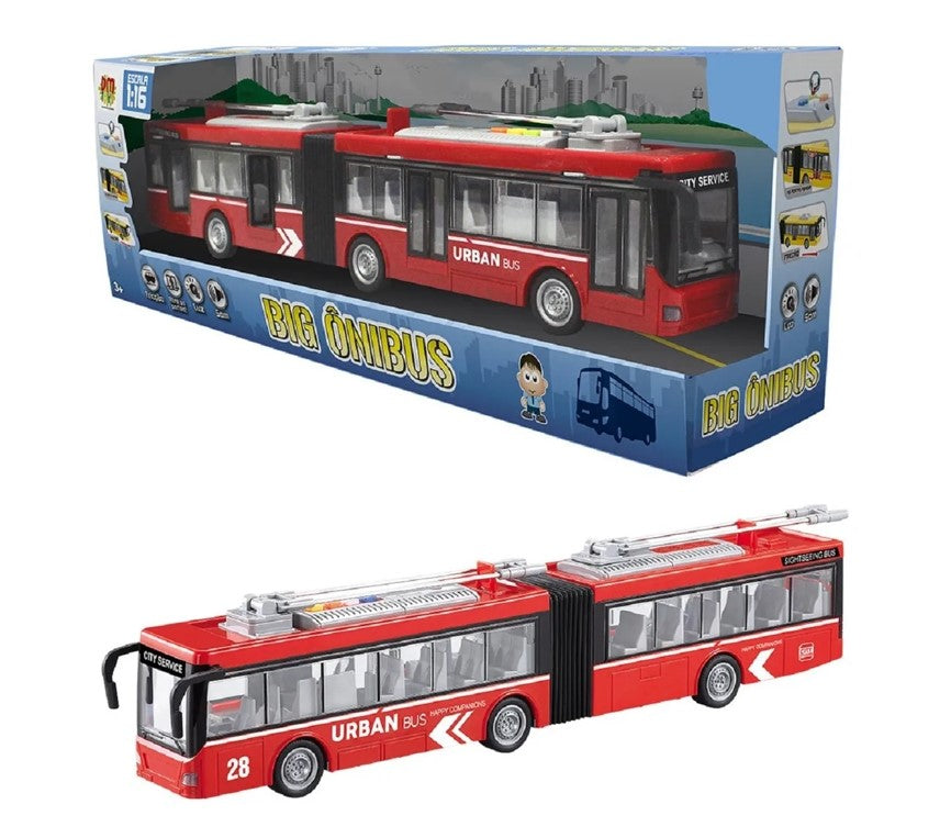 Big Ônibus de Fricção com Som e Luz - Dm Toys