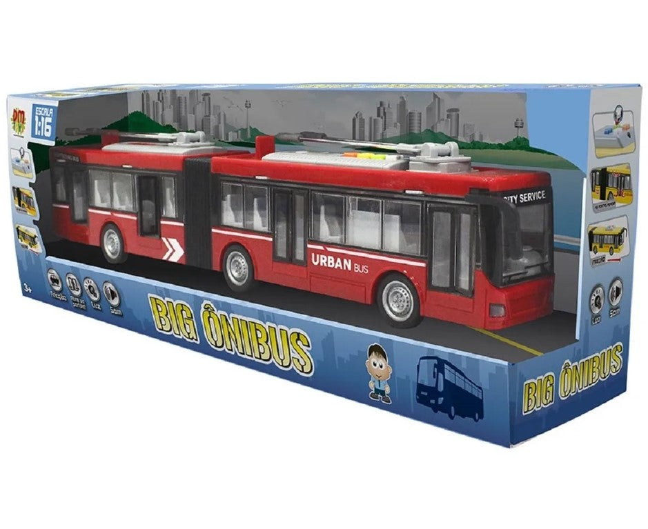 Big Ônibus de Fricção com Som e Luz - Dm Toys
