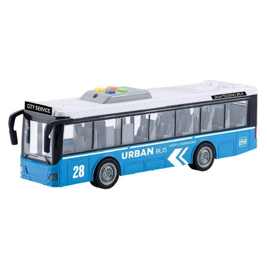 Ônibus de Fricção 1:16 com Luz e Som - DM Toys