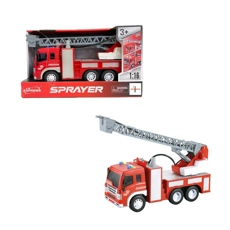 Caminhão de Bombeiro Solta Água com Luz e Som 1:16 - Brink Center