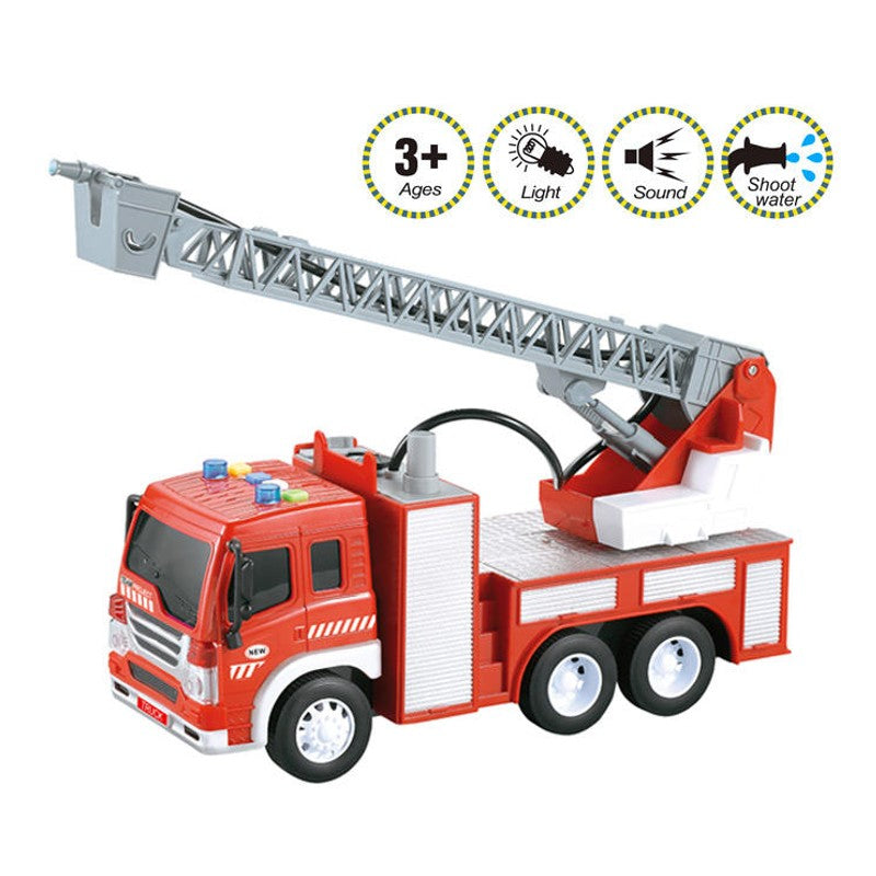 Caminhão de Bombeiro Solta Água com Luz e Som 1:16 - Brink Center