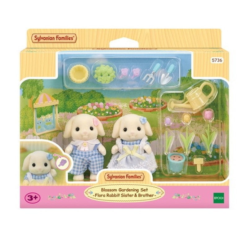 Sylvanian Families Conjunto Jardinagem Irmãos Coelho Floral - Epoch