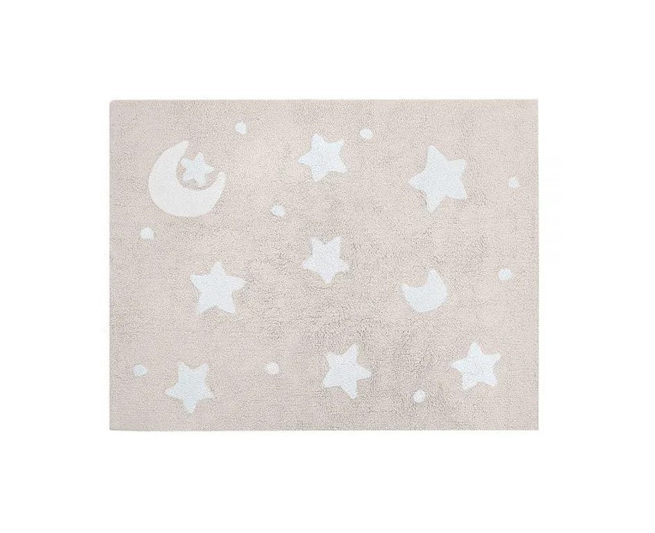 Tapete Sky Bege e Branco Estrelado - Nina & Co.
