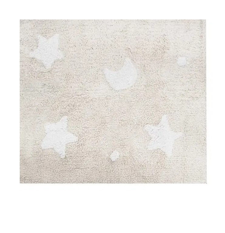 Tapete Sky Bege e Branco Estrelado - Nina & Co.